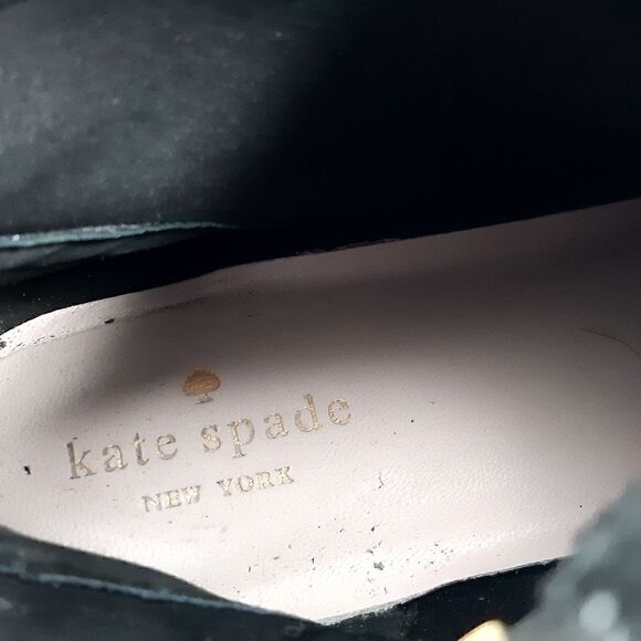 Kate Spade women's Betsie Too Fringed Black Suede Ankle Boots Booties US 9,5M - Picture 14 of 14